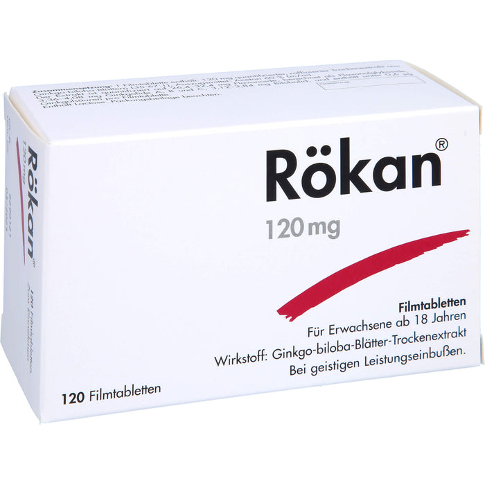 Rökan 120 mg Filmtabletten bei geistigen Leistungseinbußen, 120 St. Tabletten