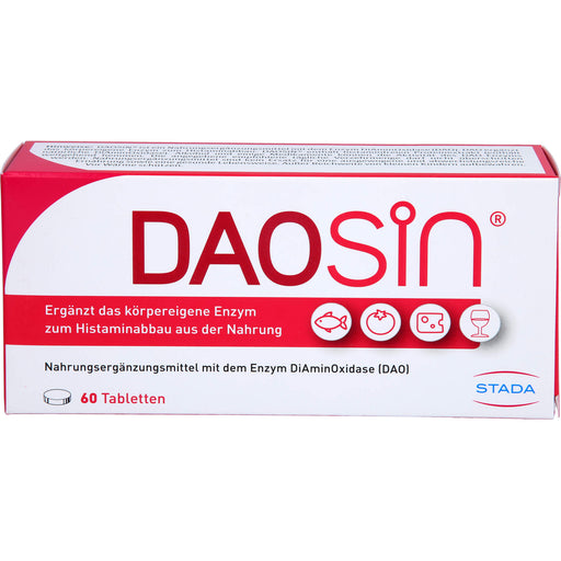 DAOSiN Tabletten zur Ergänzung des körpereigenen DAO-Enzyms zum Histaminabbau aus der Nahrung, 60 St. Tabletten
