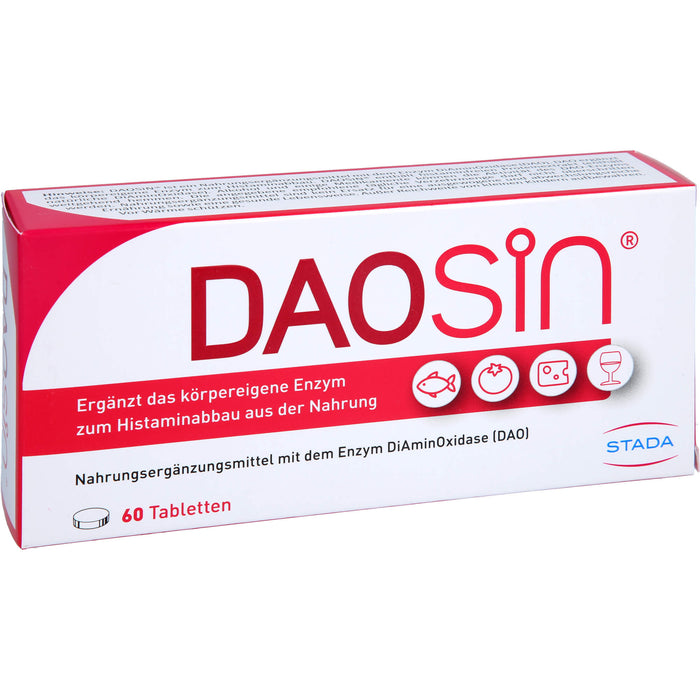 DAOSiN Tabletten zur Ergänzung des körpereigenen DAO-Enzyms zum Histaminabbau aus der Nahrung, 60 St. Tabletten