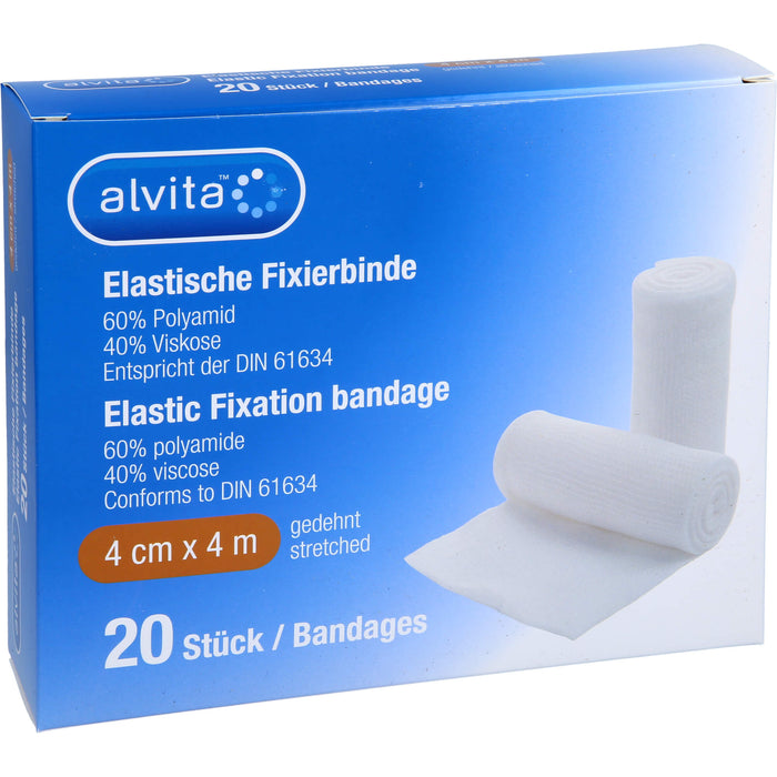 Alvita elastische Fixierbinde 4 cm x 4 m, 20 St. Binde