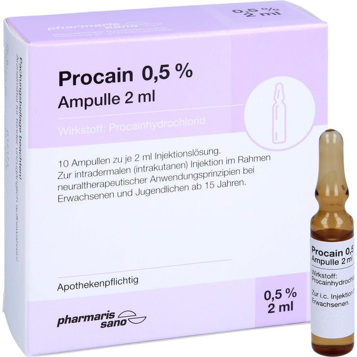 Procain pharmarissano 0,5 % Ampulle 2 ml, 20 ml Ampullen