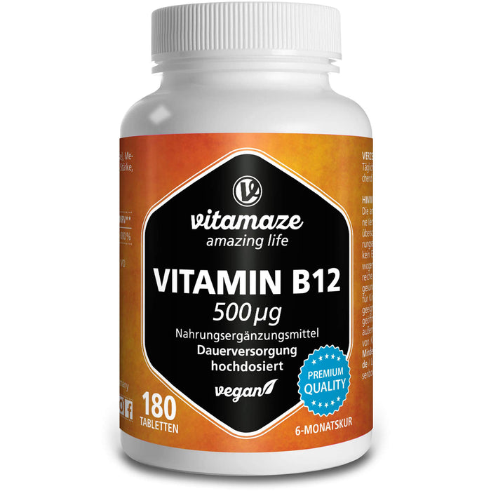 Vitamaze Vitamin B12 500 µg Tabletten, 180 St. Tabletten