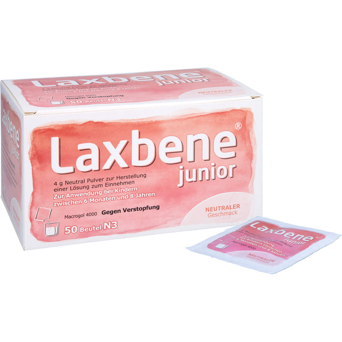 Laxbene® junior 4 g Neutral Pulver zur Herstellung einer Lösung zum Einnehmen; Zur Anwendung bei Kindern zwischen 6 Monaten und 8 Jahren, 50X4 g PLE