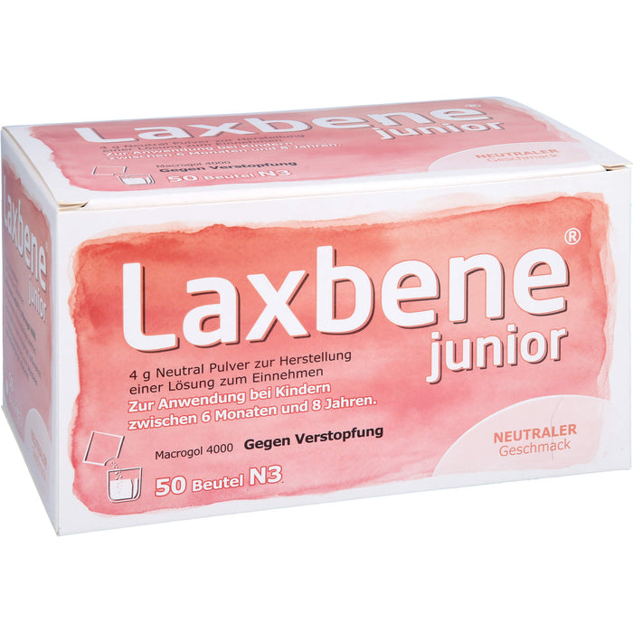 Laxbene® junior 4 g Neutral Pulver zur Herstellung einer Lösung zum Einnehmen; Zur Anwendung bei Kindern zwischen 6 Monaten und 8 Jahren, 50X4 g PLE