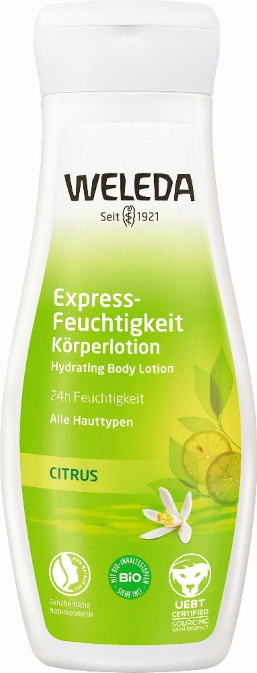 WELEDA Citrus Express-Feuchtigkeit Körperlotion, 200 ml Lotion