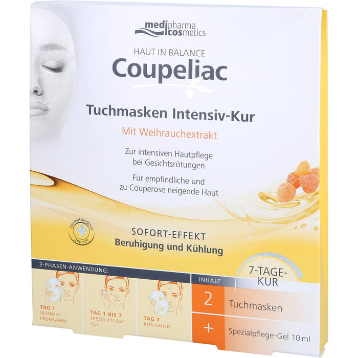 Medipharma Cosmetics Coupeliac Tuchmasken Intensiv-Kur, 1 St. Gesichtsmaske