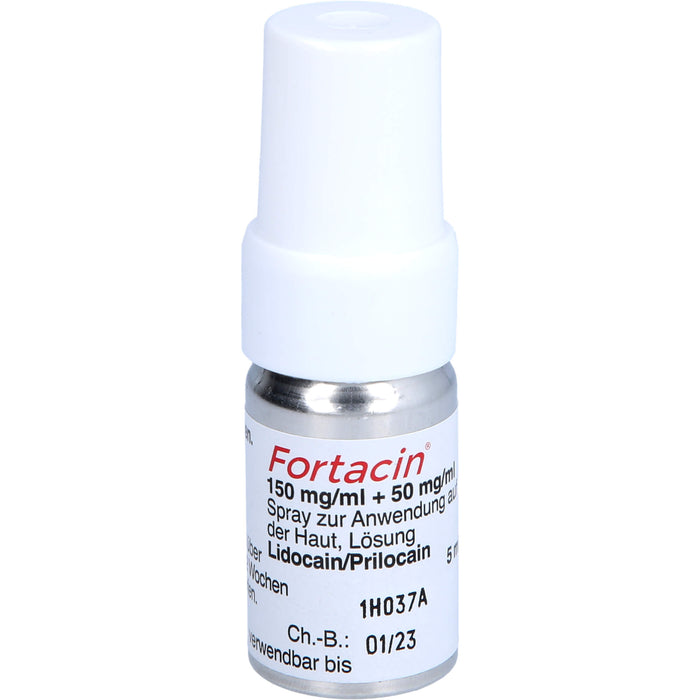 Fortacin 150 mg/ml Lidocain 50 mg/ml Prilocain Spray zur Behandlung von vorzeitigem Samenerguss bei erwachsenen Männern, 5 ml Lösung