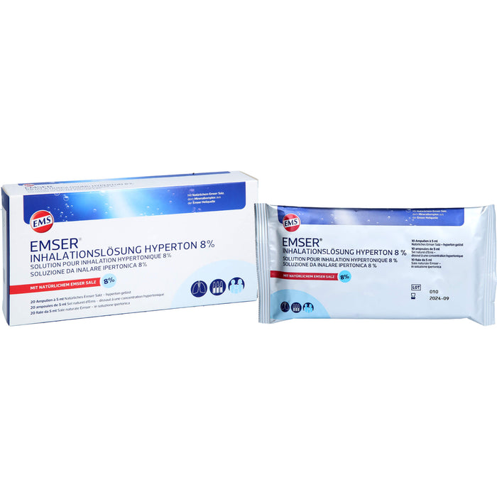 Emser Inhalationslösung hyperton 8%, 20 St. Ampullen