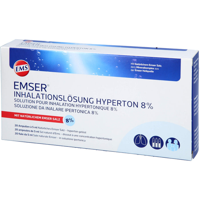 Emser Inhalationslösung hyperton 8%, 20 St. Ampullen