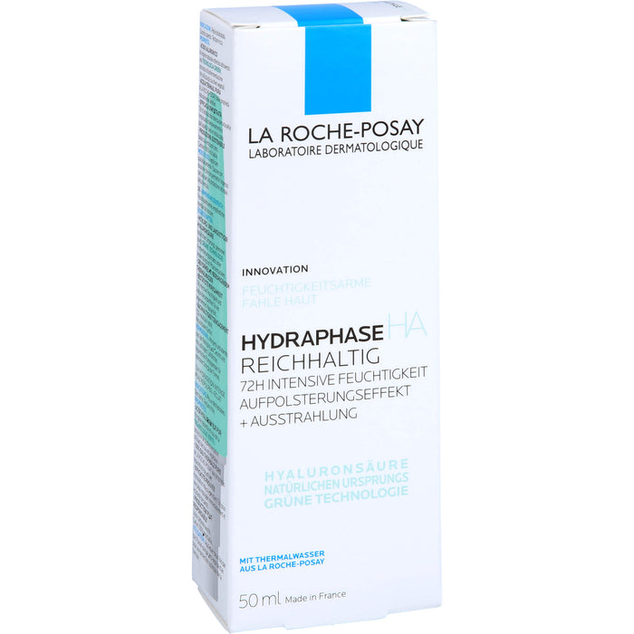 La Roche-Posay Hydraphase HA Reichhaltig 72h intensive Feuchtigkeitspflege mit Aufpolsterungseffekt, 50 ml Creme