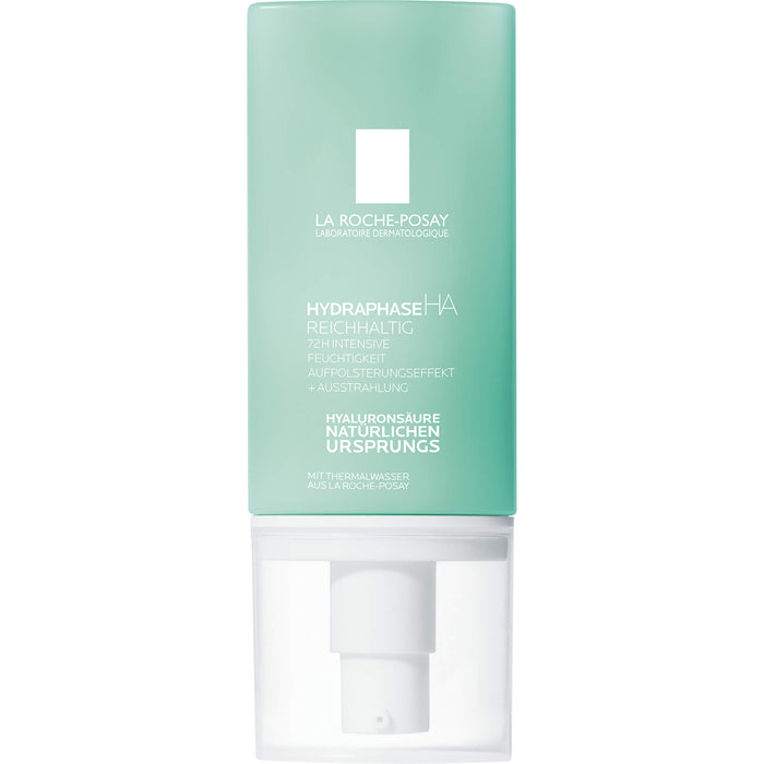 La Roche-Posay Hydraphase HA Reichhaltig 72h intensive Feuchtigkeitspflege mit Aufpolsterungseffekt, 50 ml Creme