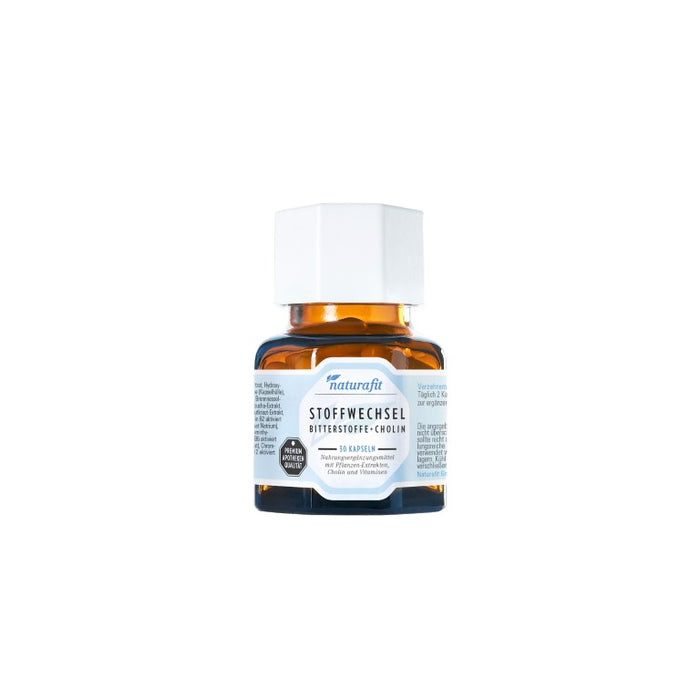 naturafit Stoffwechsel Bitterstoffe + Cholin, 30 St. Kapseln