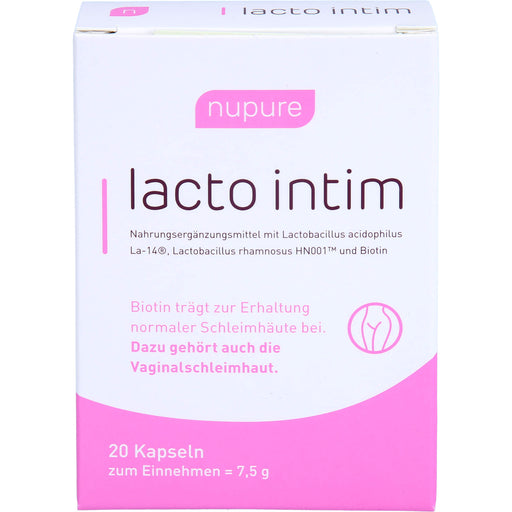 Nupure lacto intim Kapseln oral Probiotikum bei bakterieller Vaginose, 20 St. Kapseln