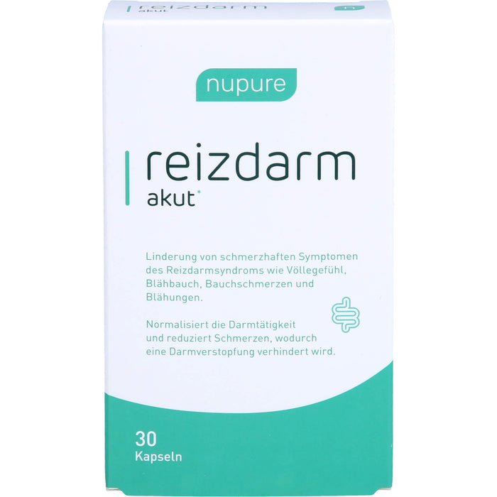 Nupure Reizdarm akut Kapseln bei Völlegefühl, Blähbauch und Bauchschmerzen, 30 St. Kapseln