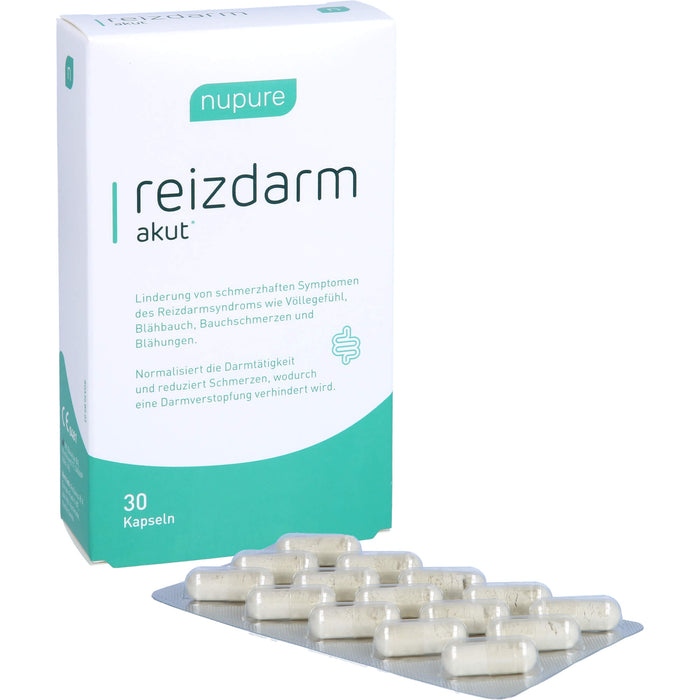 Nupure Reizdarm akut Kapseln bei Völlegefühl, Blähbauch und Bauchschmerzen, 30 St. Kapseln
