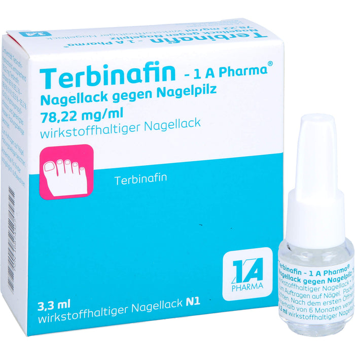 Terbinafin - 1 A Pharma  Nagellack gegen Nagelpilz 78,22 mg/ml wirkstoffhaltiger Nagellack, 3.3 ml Lösung