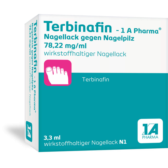 Terbinafin - 1 A Pharma  Nagellack gegen Nagelpilz 78,22 mg/ml wirkstoffhaltiger Nagellack, 3.3 ml Lösung
