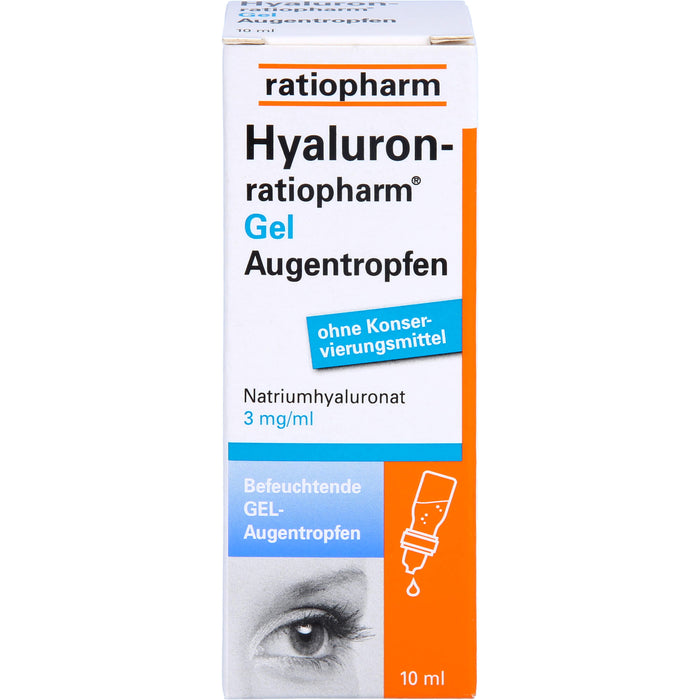 Hyaluron-ratiopharm Gel Augentropfen zur Befeuchtung, 10 ml Lösung