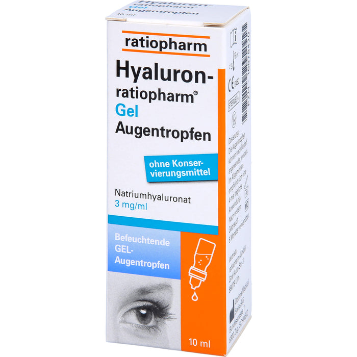 Hyaluron-ratiopharm Gel Augentropfen zur Befeuchtung, 10 ml Lösung