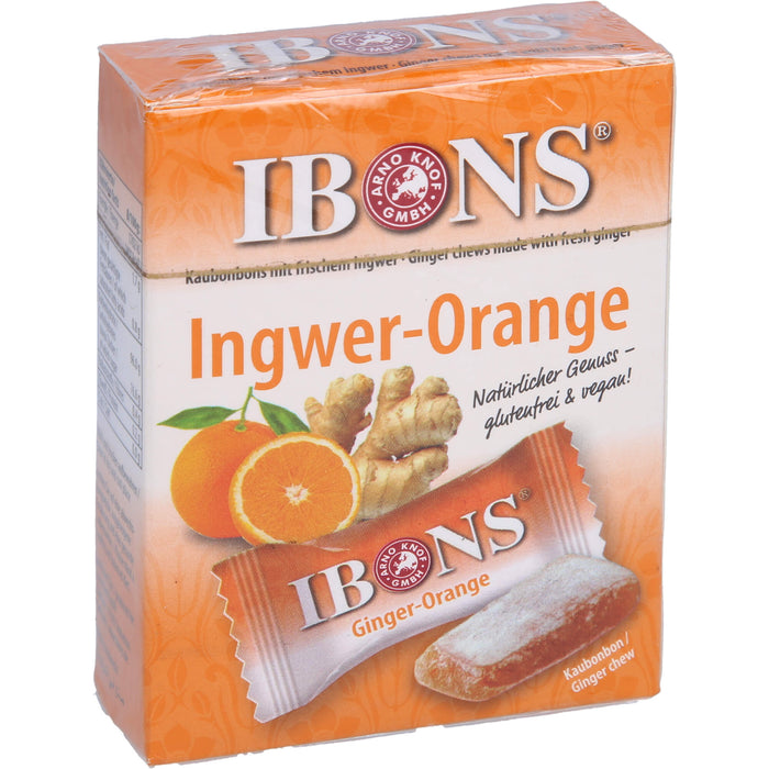 IBONS Ingwer Orange Kaubonbons, 60 g Bonbons