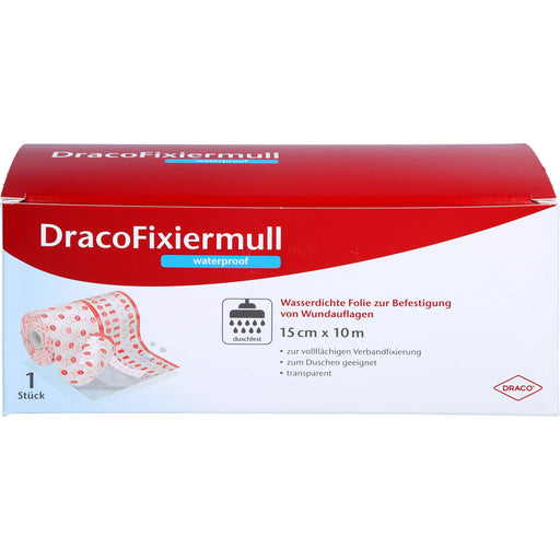 Draco Fixiermull waterproof 15 cm x 10 m, 1 St. Verband