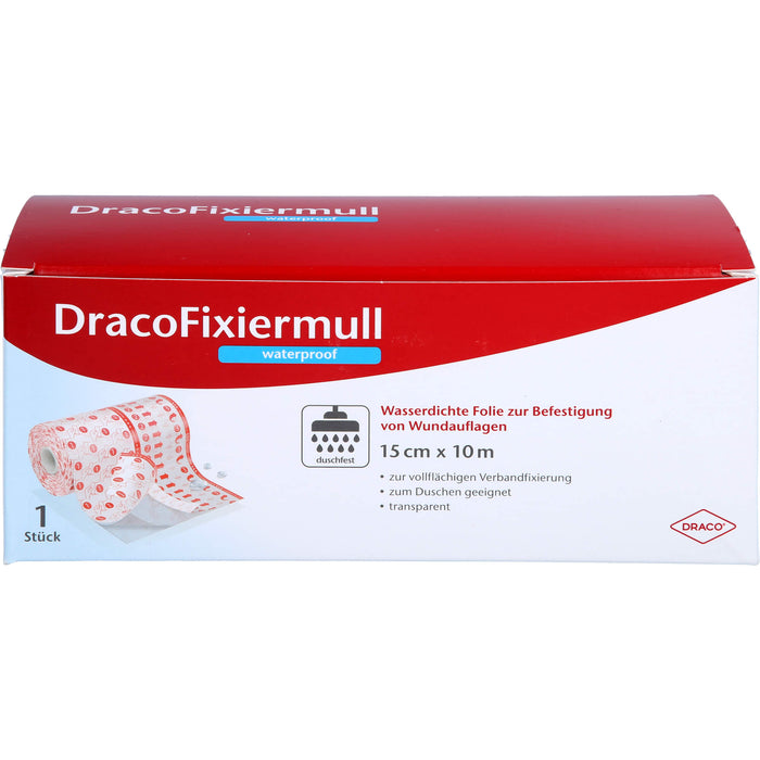 Draco Fixiermull waterproof 15 cm x 10 m, 1 St. Verband