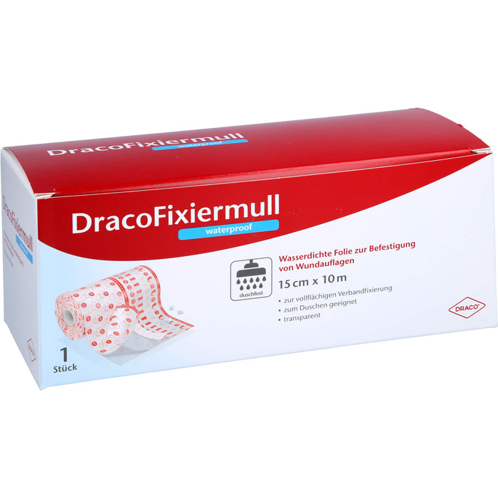 Draco Fixiermull waterproof 15 cm x 10 m, 1 St. Verband