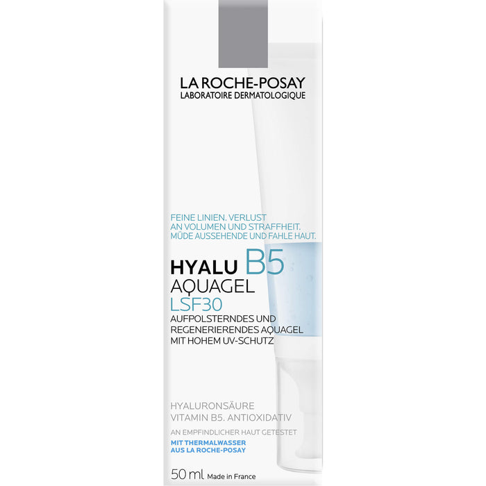 La Roche-Posay Hyalu B5 LSF 30 aufpolsterndes und regenerierendes Aquagel mit hohem Lichtschutz, 50 ml Gel