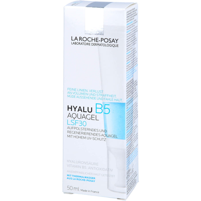 LA ROCHE-POSAY Hyalu B5 LSF 30 aufpolsterndes und regenerierendes Aquagel mit hohem Lichtschutz, mit Hyaluronsäure, 50 ml Gel