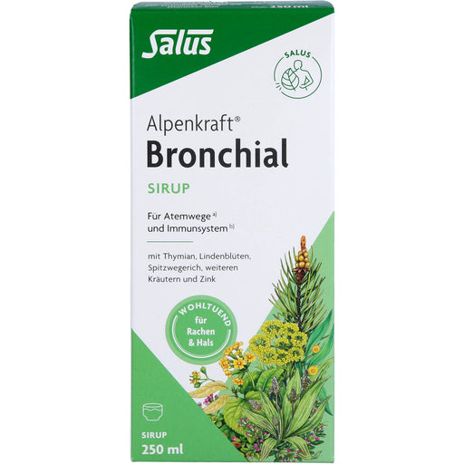 Salus Alpenkraft Bronchial Sirup für Atemwege und Immunsystem, 250 ml Lösung