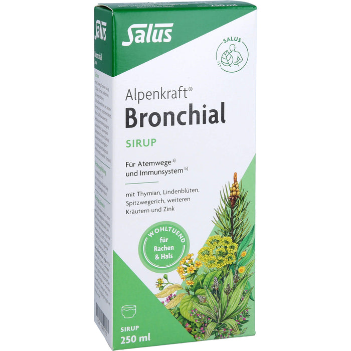 Salus Alpenkraft Bronchial Sirup für Atemwege und Immunsystem, 250 ml Lösung