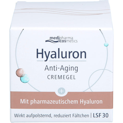 Medipharma Cosmetics Hyaluron Anti-Aging Cremegel wirkt aufpolsternd und reduziert Falten, 50 ml Gel