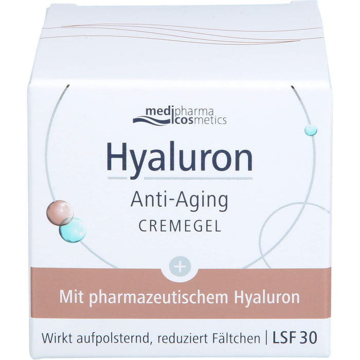 Medipharma Cosmetics Hyaluron Anti-Aging Cremegel wirkt aufpolsternd und reduziert Falten, 50 ml Gel
