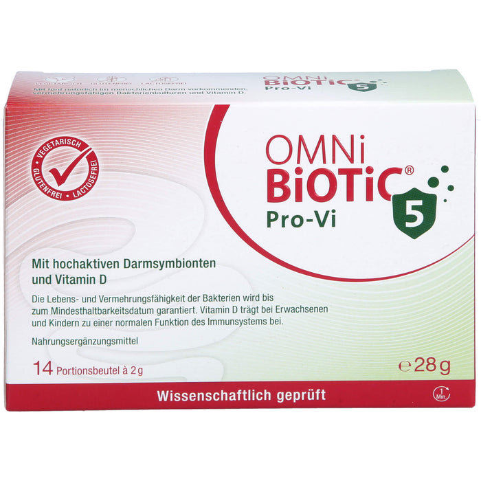 OMNi-BiOTiC ProVi-5 Pulver mit hochaktivem Darmsymbionten und Vitamin D, 14 St. Beutel