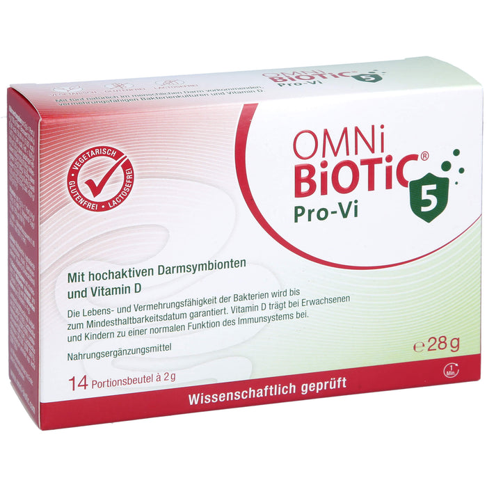 OMNi-BiOTiC ProVi-5 Pulver mit hochaktivem Darmsymbionten und Vitamin D, 14 St. Beutel