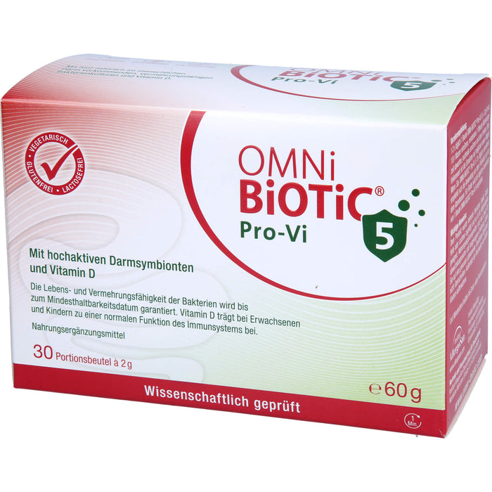 OMNi-BiOTiC ProVi-5 Pulver mit hochaktiven Darmsymbionten und Vitamin D, 30 St. Beutel