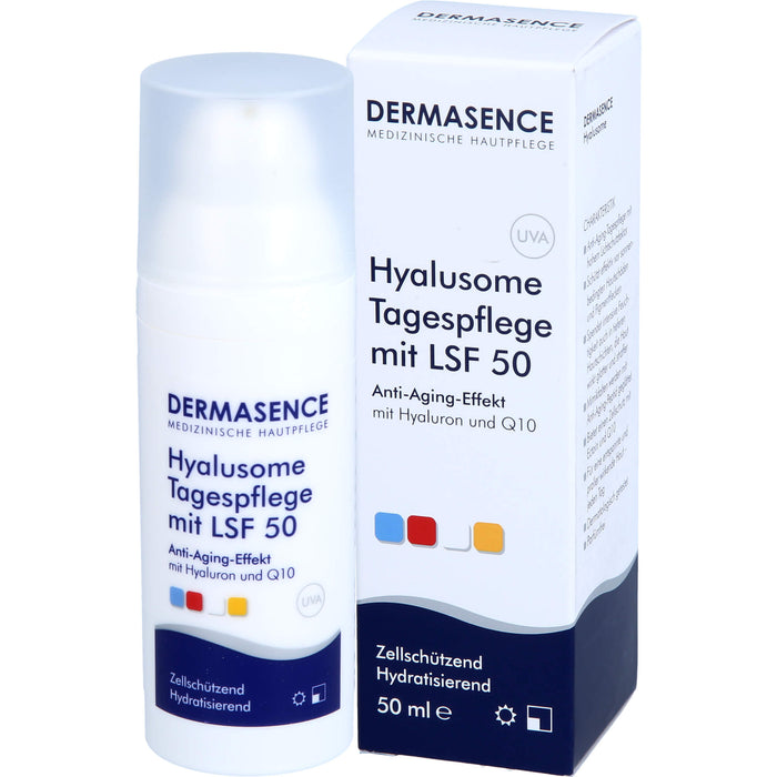 Dermasence Hyalusome Tagespflege mit LSF 50, 50 ml Lotion