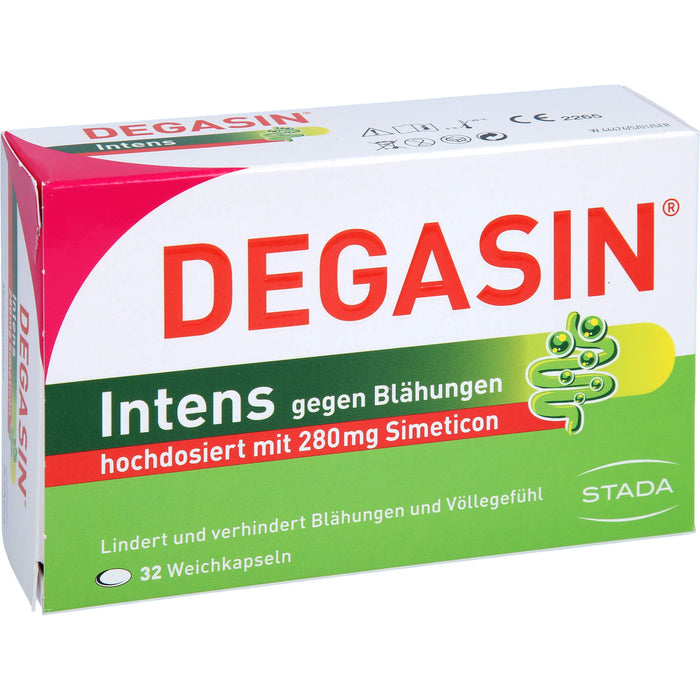 DEGASIN Intens 280 mg Kapseln gegen Blähungen und Völlegefühl, 32 St. Kapseln