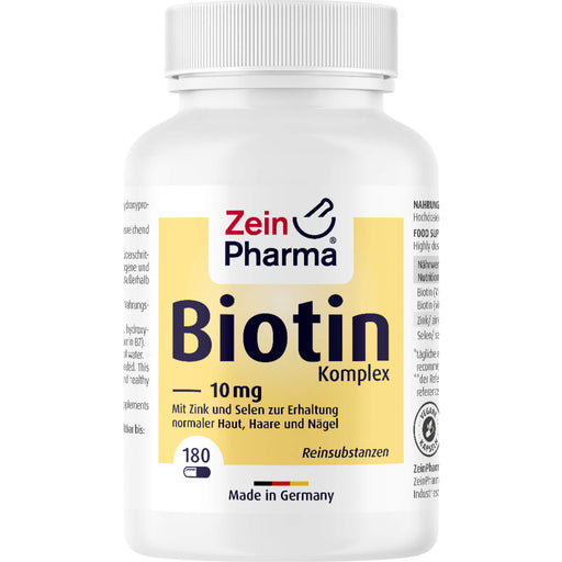 ZeinPharma Biotin Komplex 10 mg + Zink + Selen hochdosiert Kapseln, 180 St. Kapseln