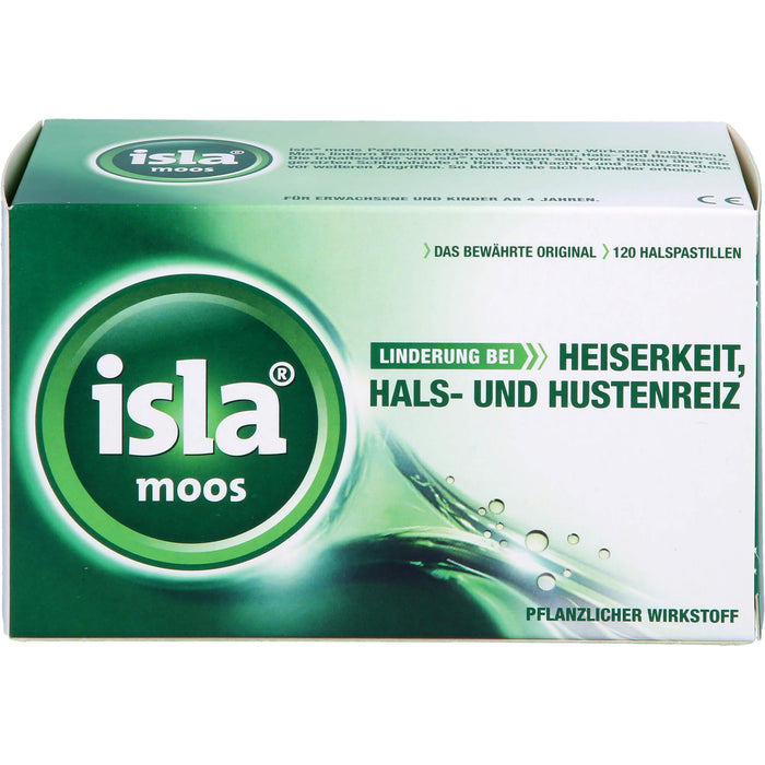 Isla Moos Halspastillen bei Heiserkeit, Hals- und Hustenreiz, 120 St. Pastillen