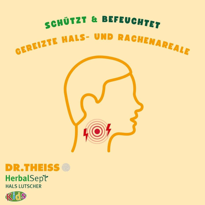 Dr. Theiss HerbalSept Hals Lutscher Kids bei Halsschmerzen und Heiserkeit, 6 St. Lutscher