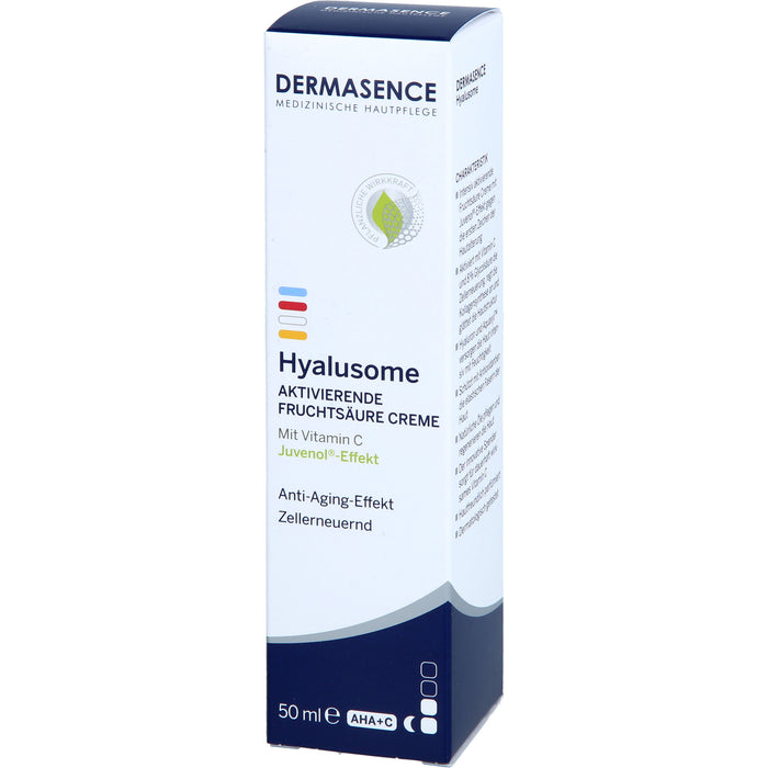 DERMASENCE Hyalusome aktivierende Fruchtsäure Creme mit Vitamin C Anti-Aging-Effekt, 50 ml Creme