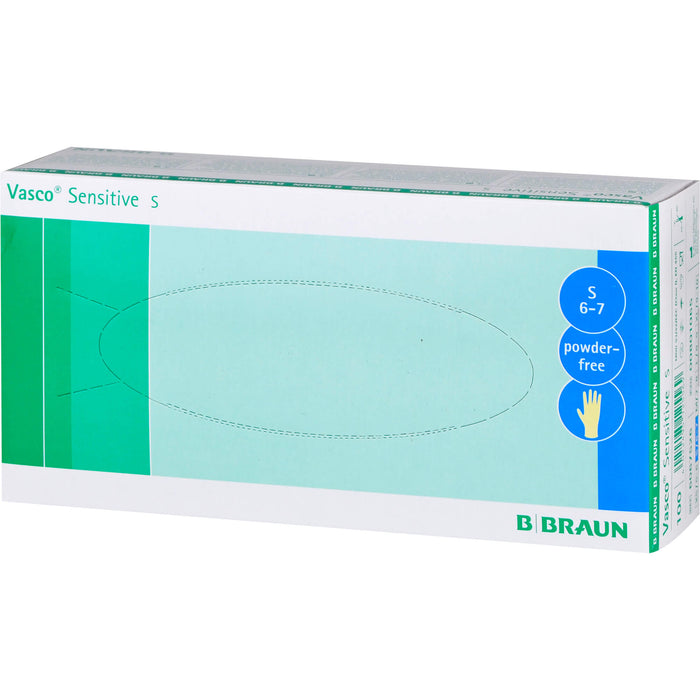 Vasco Sensitive S puderfrei Größe 6-7 Untersuchungshandschuhe, 100 St. Handschuhe