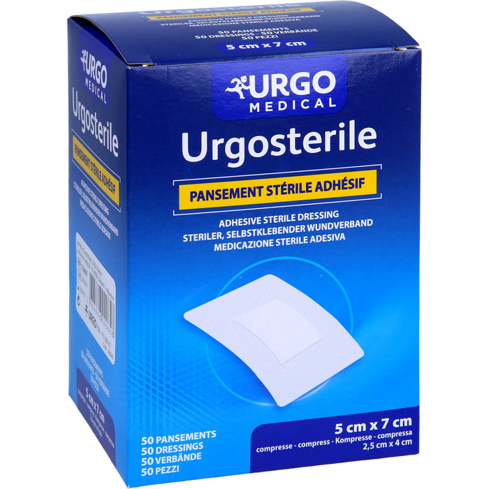 Urgosterile steriler, selbstklebender Wundverband 5 x 7 cm, 50 St. Pflaster