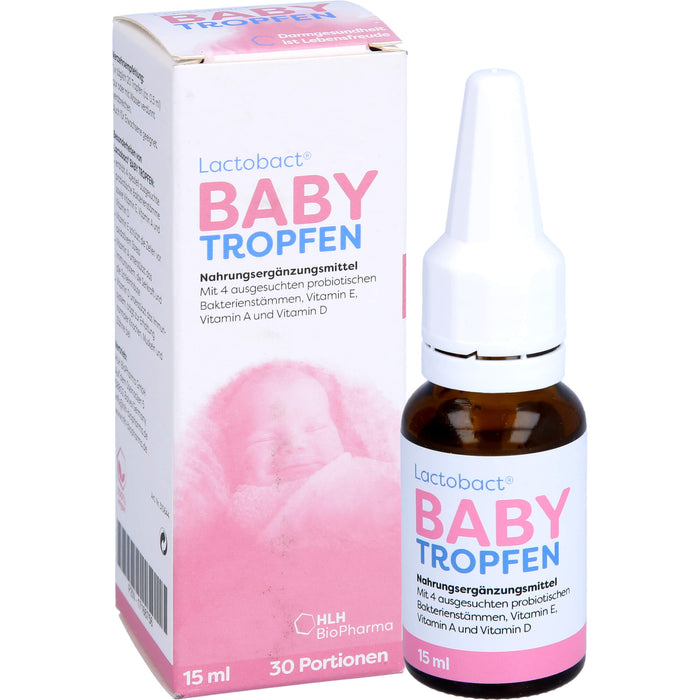 Lactobact Baby Tropfen aktive Bakterien für die Darmflora ab dem Tag der Geburt, 15 ml Lösung