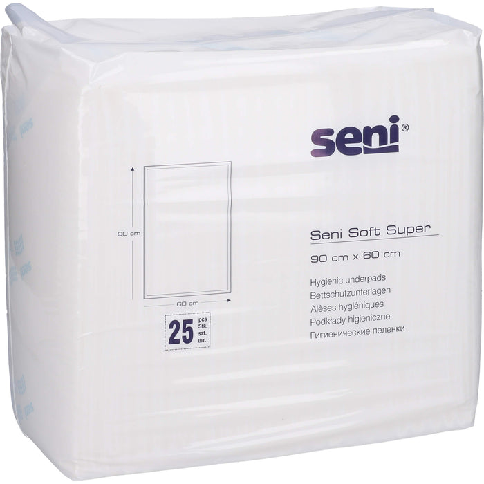 Seni Soft Super Bettschutzunterlagen 90x60, 25 St. Unterlagen