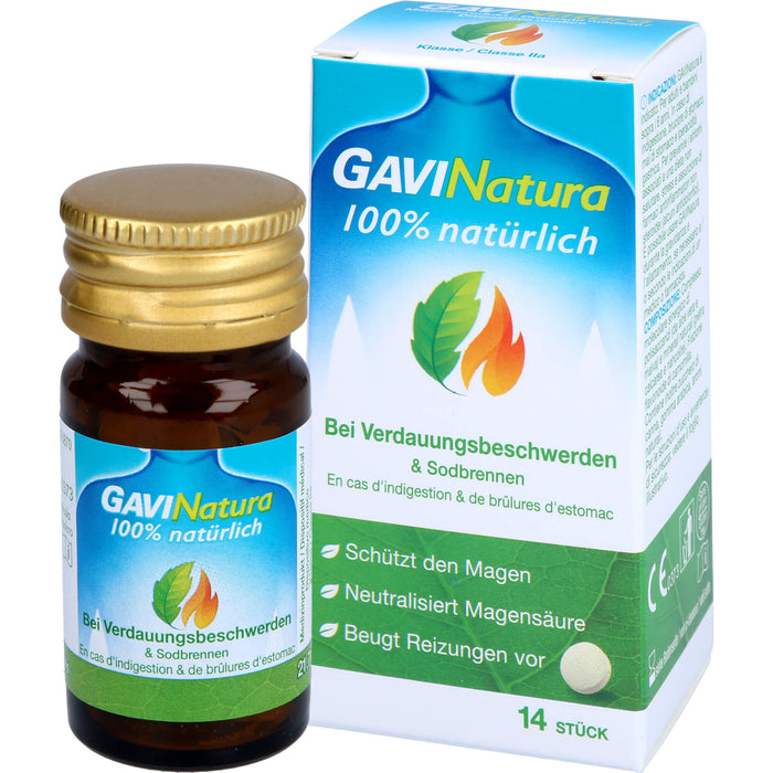GAVINatura Lutschtabletten bei Verdauungsbeschwerden & Sodbrennen, 14 St. Tabletten
