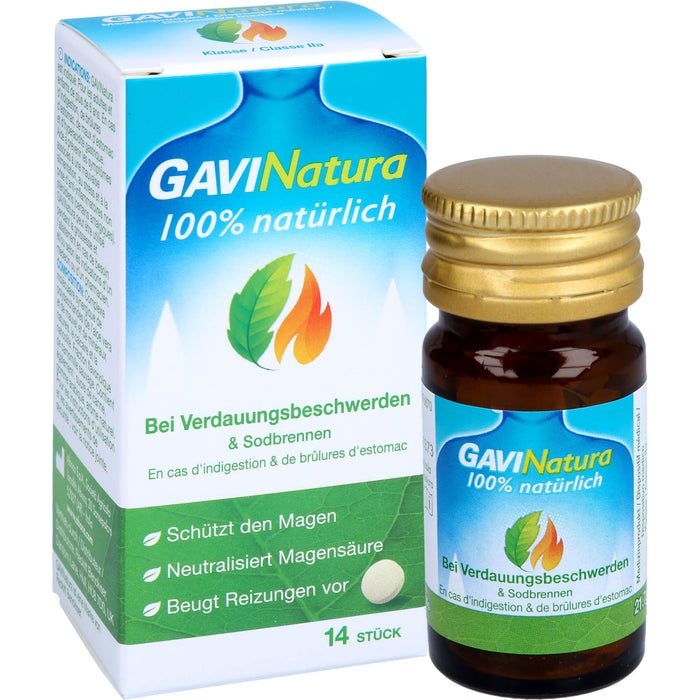 GAVINatura Lutschtabletten bei Verdauungsbeschwerden & Sodbrennen, 14 St. Tabletten
