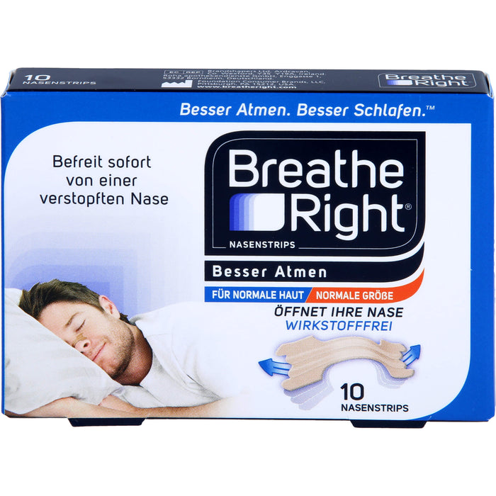 Besser Atmen Breathe Right Nasenpflaster beige nor, 10 St PFL
