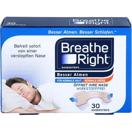 Besser Atmen Breathe Right Nasenpflaster beige normal, 30 St. Pflaster